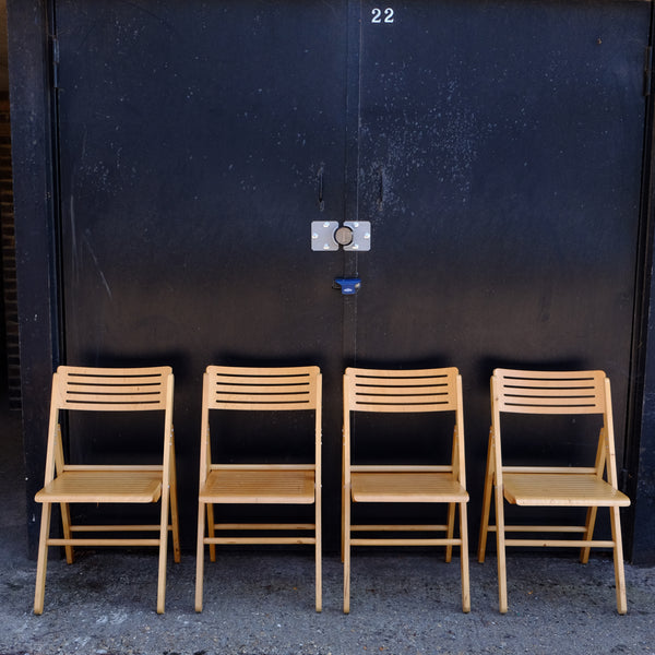 Four Vintage Ikea Folding Chairs