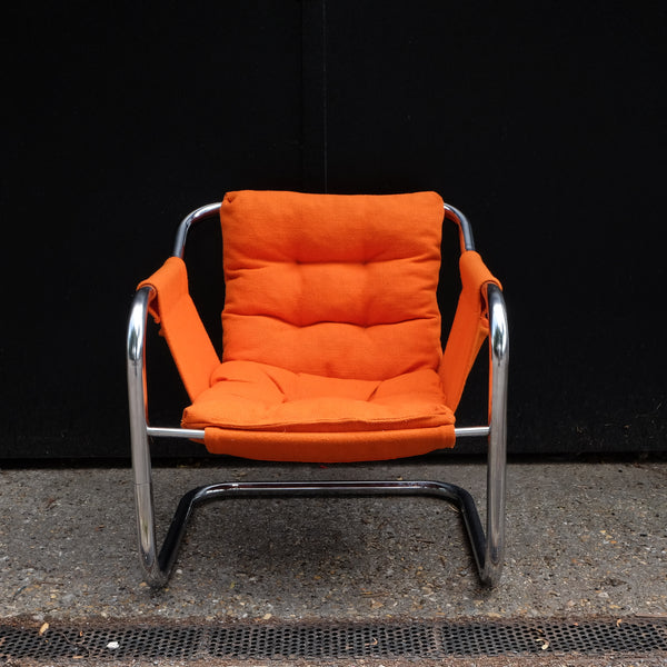 !970s Chrome Tubular Chair
