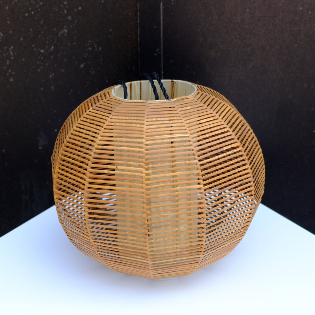 Rare Woven Rattan Ceiling Light