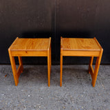 Charlotte Perriand Pine Side Tables