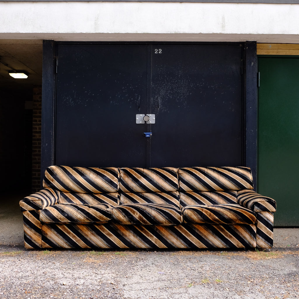1980s Velour Sofa