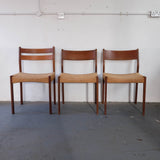 Three Danish Dining room chairs