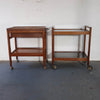Two Midcentury Serving Trolleys