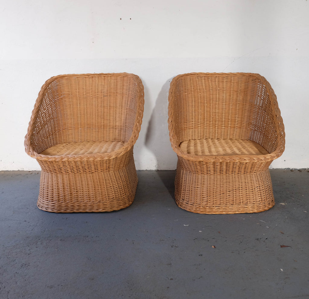 Two Wicker Armchairs
