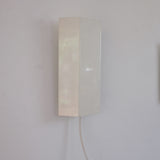 Two White 1970s Wall Lights