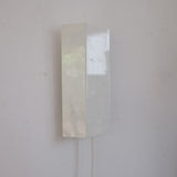 Two White 1970s Wall Lights