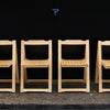 Four Folding Wooden Chairs
