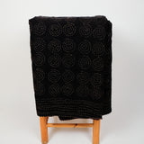 Embroidered Black Quilt