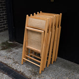 Six Ex Habitat Cane Folding Chairs