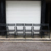 Six Ex habitat Black Folding Chairs