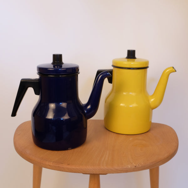 Two Enamel Tea Pots