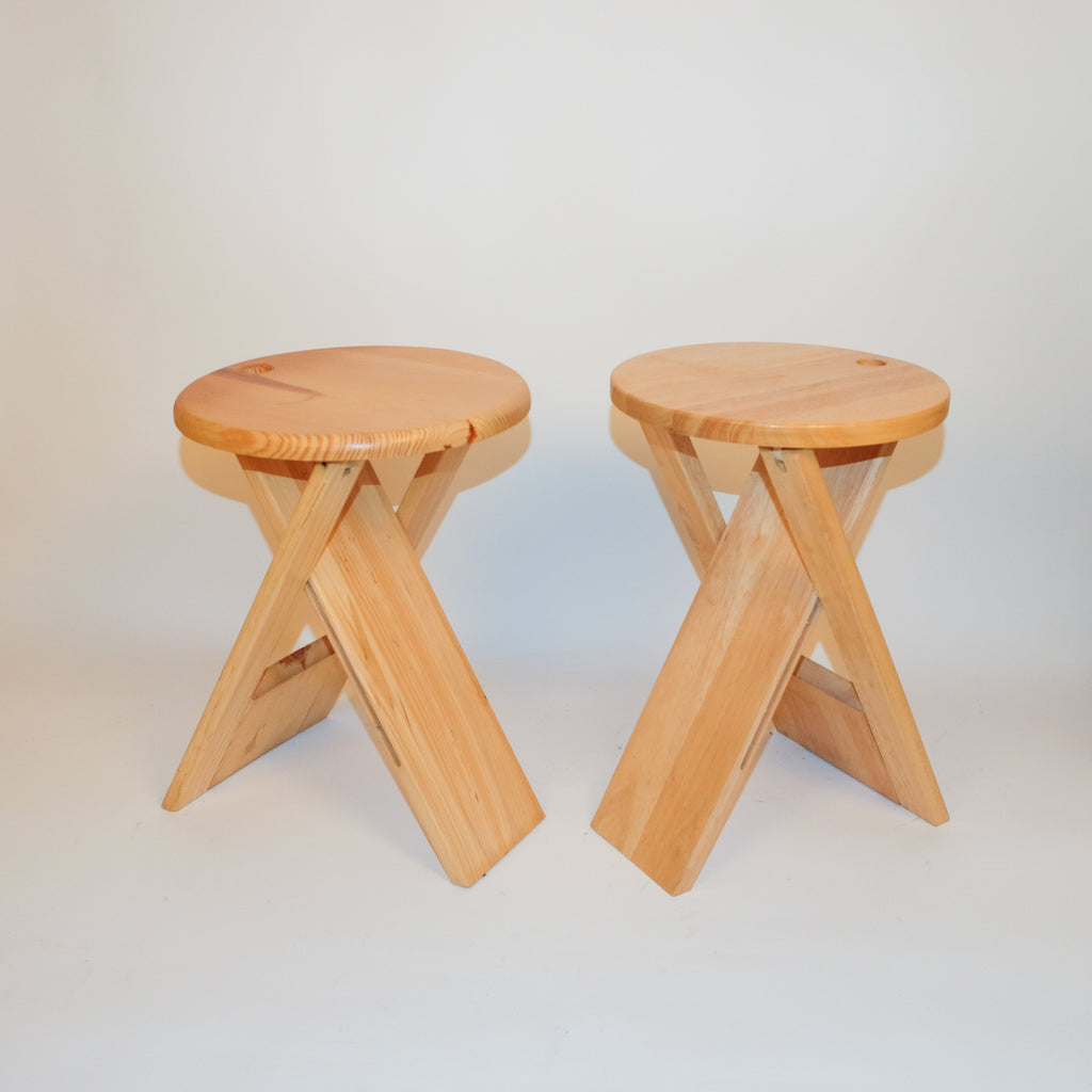 Two Folding Beach Suzy Stools