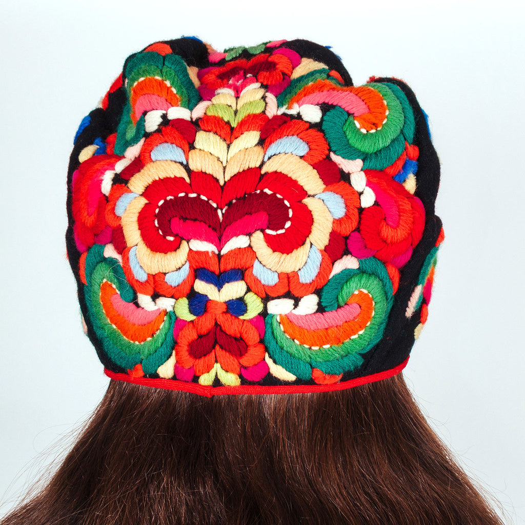 Embroidered Wool Bonnet